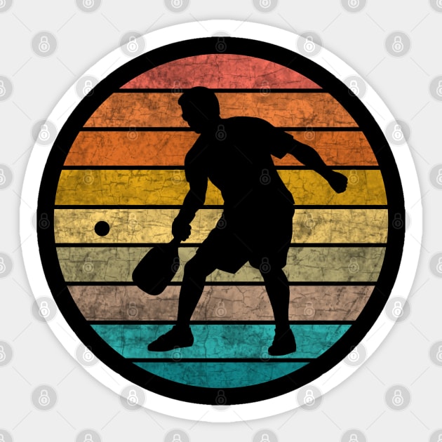 Pickleball Vintage Distressed Retro Player Sticker by valentinahramov